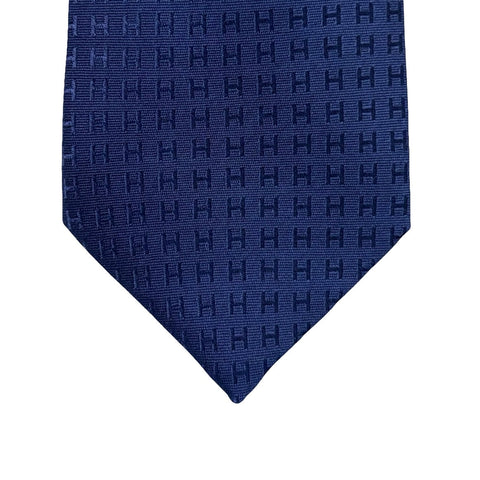 【入荷情報】 Hermes エルメス H織りタイ 7 cm 《ファソネ H》 ブルー系 シルク100% 新品未使用