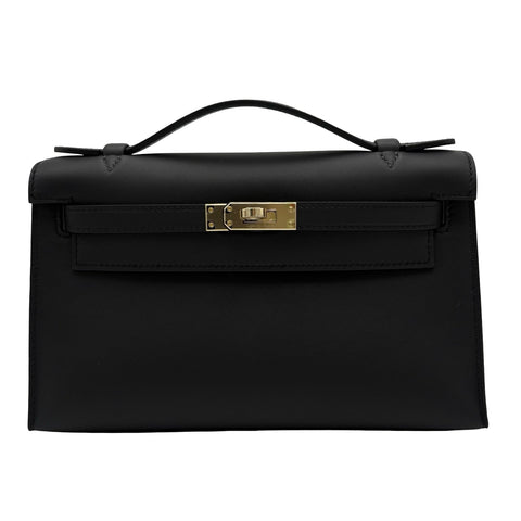 【入荷情報】 Hermes エルメス  ケリーポシェット ハンドバッグ W刻(2024年) ブラック スイフト 新品未使用