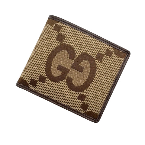【入荷情報】 GUCCI グッチ BIFOLD JUMBO GG WALLET 2つ折りジャンボGG 財布 ブラウン系 キャンバス 未使用