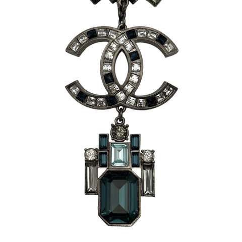 【入荷情報】 CHANEL シャネル NECKLACE ネックレス 小物 シルバー/ブルー系 メタル 中古 METAL アクセサリー