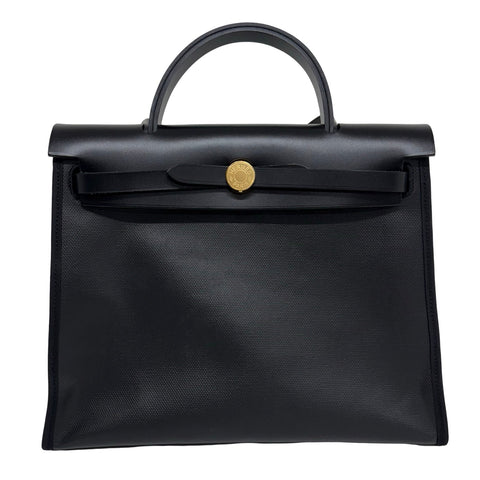 【入荷情報】 Hermes エルメス HERBAG 31 エールバッグ31 ショルダーバッグ B刻(2023年) ブラック トワルアッシュ・ベルリンヌ×レザー 中古 USED バッグ