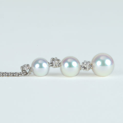 【Usado】MIKIMOTO Mikimoto K18WG COLLAR DE PERLAS 5.8 - 7.2mm 4.2g 41.5cm precio único