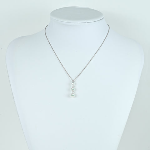 【Usado】MIKIMOTO Mikimoto K18WG COLLAR DE PERLAS 5.8 - 7.2mm 4.2g 41.5cm precio único