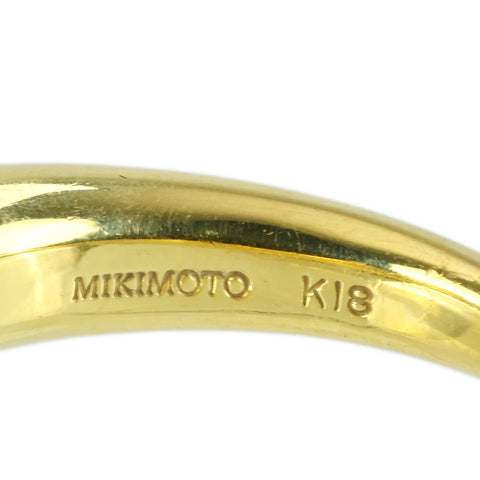 【中古】MIKIMOTO ミキモト K18YG AKOYA PEARL RING アコヤパールリング P6.2mm 7.0g USED #11