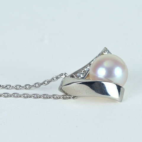 【中古】MIKIMOTO ミキモト PT900/PT950  アコヤパールペンダントネックレス P8.7mm 44cm 8.9g one price