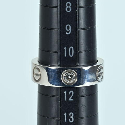 [Pre-owned] CARTIER K18WG DIAMOND LOVE RING, Half-Diamond, 8.7g, #11 (#51) ONE PRICE