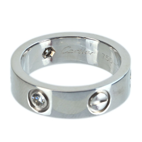[Pre-owned] CARTIER K18WG DIAMOND LOVE RING, Half-Diamond, 8.7g, #11 (#51) ONE PRICE
