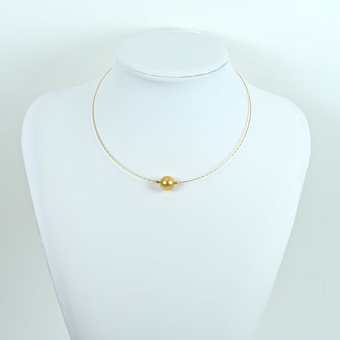 【中古】K18YG SOUTH SEA PEARL NECKLACE 南洋ゴールデンカラーパール ペンダントネックレス 11.6mm
