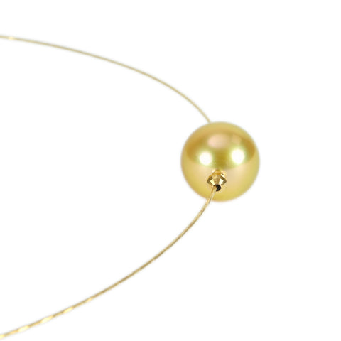 【中古】K18YG SOUTH SEA PEARL NECKLACE 南洋ゴールデンカラーパール ペンダントネックレス 11.6mm