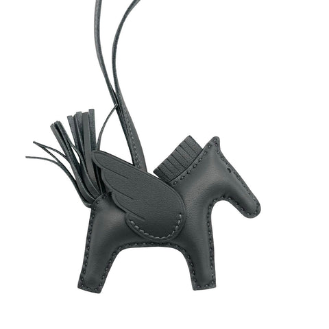 [Pre-owned] Hermes Rodeo Pegasus PM Charm, Gray (Agneau Milo), Leather, New, Charm, Hermes Charm