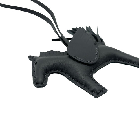 [Pre-owned] Hermes Rodeo Pegasus PM Charm, Gray (Agneau Milo), Leather, New, Charm, Hermes Charm