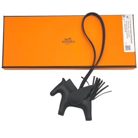 [Pre-owned] Hermes Rodeo Pegasus PM Charm, Gray (Agneau Milo), Leather, New, Charm, Hermes Charm