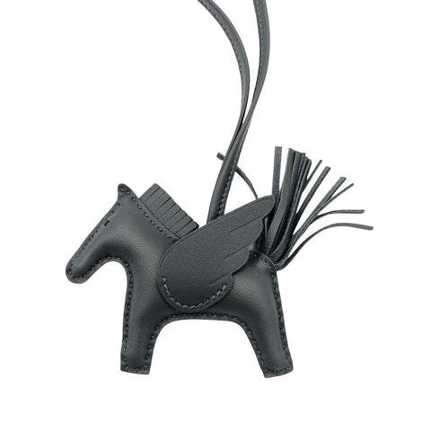 [Pre-owned] Hermes Rodeo Pegasus PM Charm, Gray (Agneau Milo), Leather, New, Charm, Hermes Charm