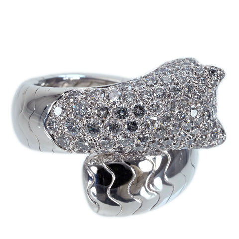 [Used] CARTIER K18WG PANTHERE LA CALDA Ring 21.6g #54