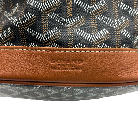 [Pre-owned] GOYARD PETIT FLOT BAF Bucket Bag Shoulder Bag Black/Brown Canvas Calfskin Pre-owned USED Bag