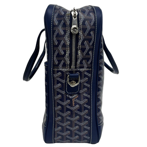 【中古】 GOYARD ゴヤール AMBASSADE BRIEF CASE アンバサードブリーフケース  ハンドバッグ ブルー キャンバス 中古 USED バッグ