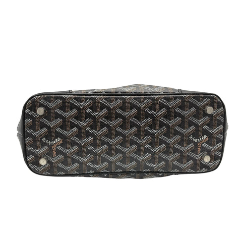 【中古】 GOYARD ゴヤール BELUGA PM ベルーガ PM ハンドバッグ ブラック キャンバス カーフスキン 中古 USED バッグ