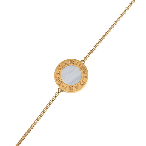 【中古】BVLGARI ブルガリ K18PG  マザーオブパール ブレスレット ブルガリブルガリ