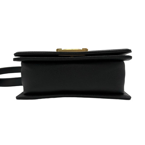 【中古】CHANEL シャネル BOY CHANEL SHOULDER BAG ボーイシャネル ショルダーバッグ ランダム番(2021年～) BLACK CAVIAR SKIN 中古 USED バッグ
