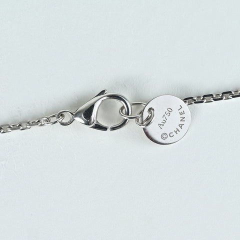 [Pre-owned] CHANEL K18WG ULTRA COLLECTION NECKLACE Chanel Ultra K18WG Black Ceramic Pendant Necklace 10.5g