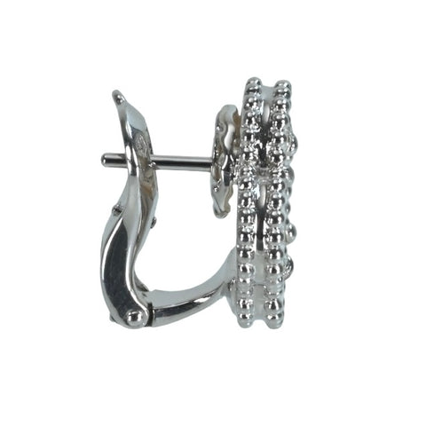 【中古】Van Cleef＆Arpels ヴァンクリーフ＆アーペル K18WG VINTAGE ALHAMBRA ヴィンテージアルハンブラ マザーオブパールピアス 7.8g