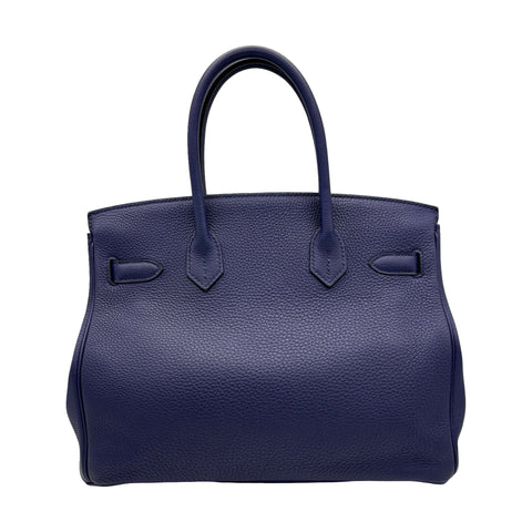 【中古】 Hermes エルメス BIRKIN30 バーキン30 ハンドバッグ C刻(2018年) ブルーエンカー/ボルドー トゴ 中古 USED バッグ