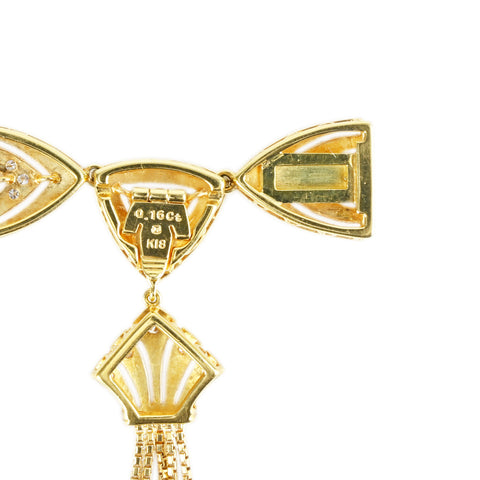 【Usado】MIKIMOTO Mikimoto K18YG/K14WG COLLAR DE PERLAS AKOYA doble