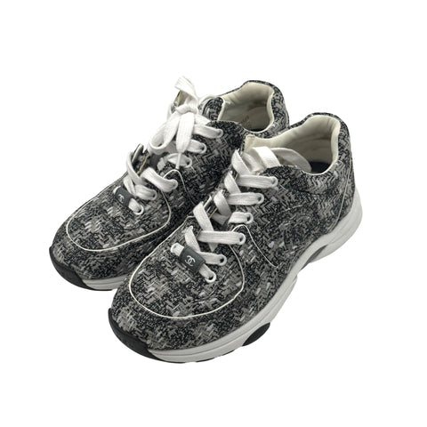 Used Chanel Tweed Sneakers 36 (Used, 2024 Shoes)