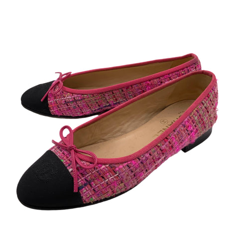 [Pre-owned] CHANEL Ballet Flats 37.5 USED Shoes
