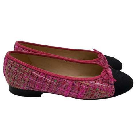 [Pre-owned] CHANEL Ballet Flats 37.5 USED Shoes