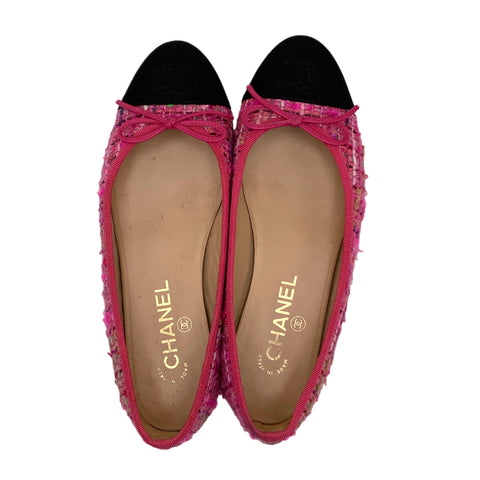 [Pre-owned] CHANEL Ballet Flats 37.5 USED Shoes