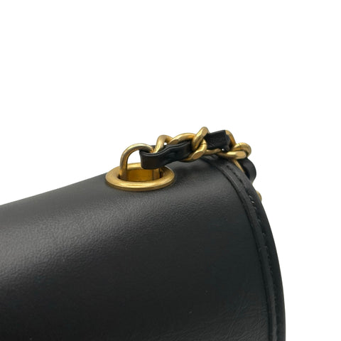 [Pre-owned] CHANEL Mini Flap Bag, Shoulder Bag, Random Serial (2021-), Black, Calfskin, Used Bag