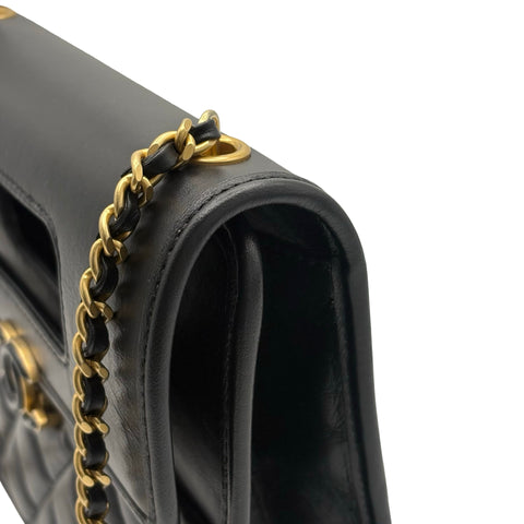 [Pre-owned] CHANEL Mini Flap Bag, Shoulder Bag, Random Serial (2021-), Black, Calfskin, Used Bag