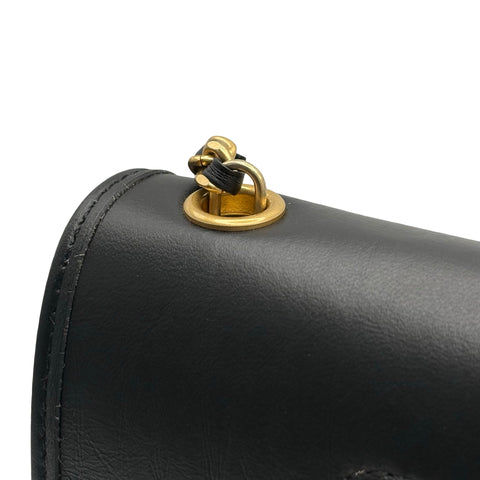 [Pre-owned] CHANEL Mini Flap Bag, Shoulder Bag, Random Serial (2021-), Black, Calfskin, Used Bag