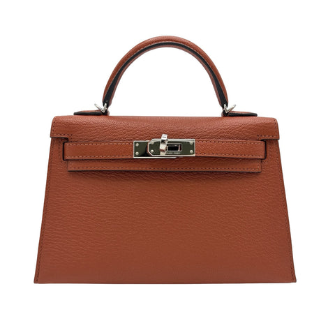 【中古】 Hermes エルメス MINI KELLY ミニケリー ショルダーバッグ U刻(2022年) キュイーヴル/ローズメキシコ シェーブル 中古 USED バッグ