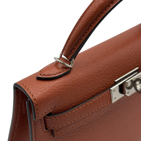 【中古】 Hermes エルメス MINI KELLY ミニケリー ショルダーバッグ U刻(2022年) キュイーヴル/ローズメキシコ シェーブル 中古 USED バッグ