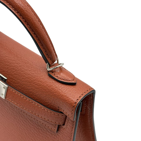 【中古】 Hermes エルメス MINI KELLY ミニケリー ショルダーバッグ U刻(2022年) キュイーヴル/ローズメキシコ シェーブル 中古 USED バッグ