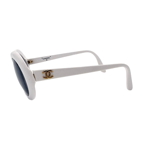 Used CHANEL Sunglasses White