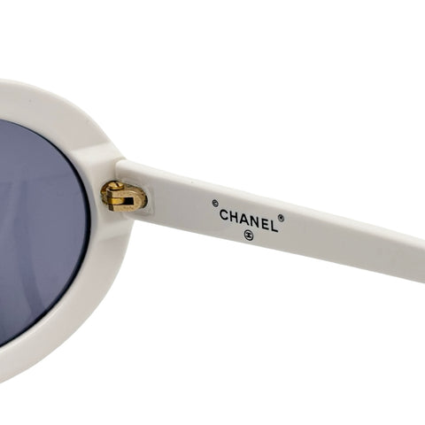 Used CHANEL Sunglasses White