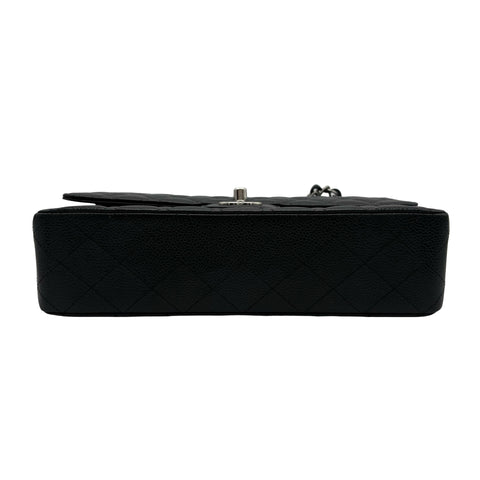 [Pre-owned] CHANEL Matelasse Double Flap Chain Shoulder Bag, 18 Series (2014), Black Caviar Skin, Used Bag