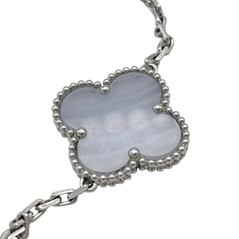 [Pre-owned] Van Cleef & Arpels K18WG MAGIC ALHAMBRA NECKLACE, Long Necklace, 16 motifs, 72g