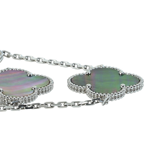 [Pre-owned] Van Cleef & Arpels K18WG MAGIC ALHAMBRA NECKLACE, Long Necklace, 16 motifs, 72g