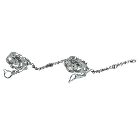 【Usado】CHANEL Chanel K18WG DIAMOND Pendientes Camelia con diamantes 5,6g