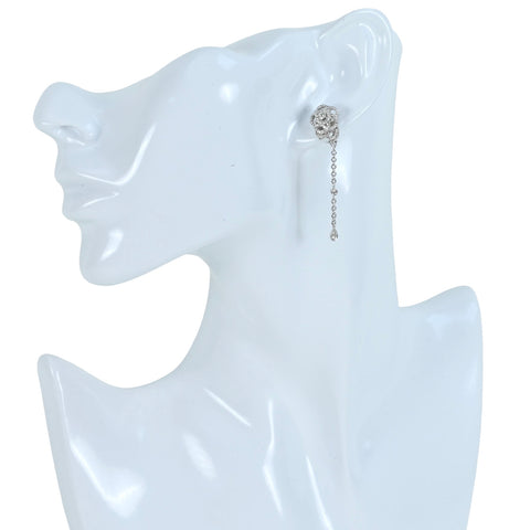 【Usado】CHANEL Chanel K18WG DIAMOND Pendientes Camelia con diamantes 5,6g