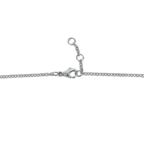 [Pre-owned] CHANEL K18WG Diamond Camellia Pendant Necklace 12.9g