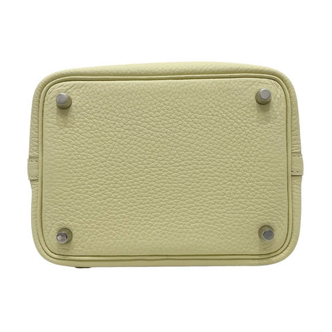 【Nuevo a estrenar】 Hermes Picotin Eclat PM, bolso, sello W (2024), Jaune Milton/Vert Vertigo, piel Taurillon Clemence, nuevo a estrenar.