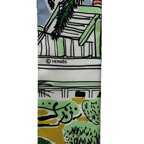 [Brand New/Unused] Hermès Twilly "Rayures d'Été" 100% Silk Women's Gift