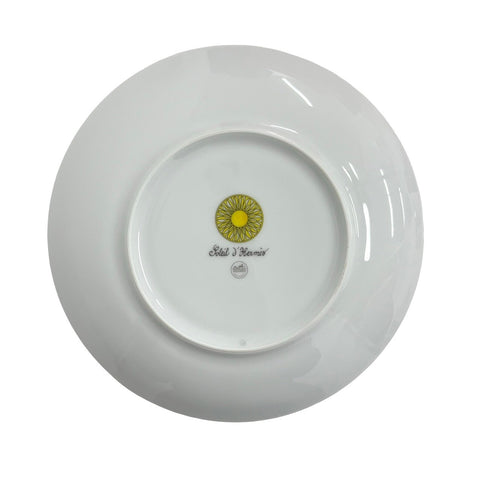 [Unused] Hermes Soleil d'Hermès Dessert Plate No. 2, Set of 2, Tableware/Accessories, White/Yellow, Porcelain, Unused (Ex-display)