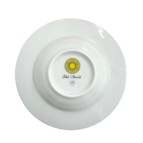 【Nuevo, sin usar】Hermes "Soleil d'Hermès" - Juego de 2 platos hondos de 21 cm, de porcelana. Vajilla, regalo de Hermes.