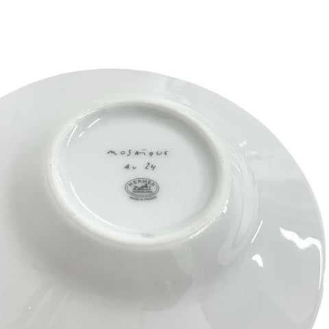 [Unused] Hermes Coffee Cup &amp; Saucer  Gold, Accessories, White/Yellow, Porcelain, Cup, Saucer, Tableware, Unused (Display Item)